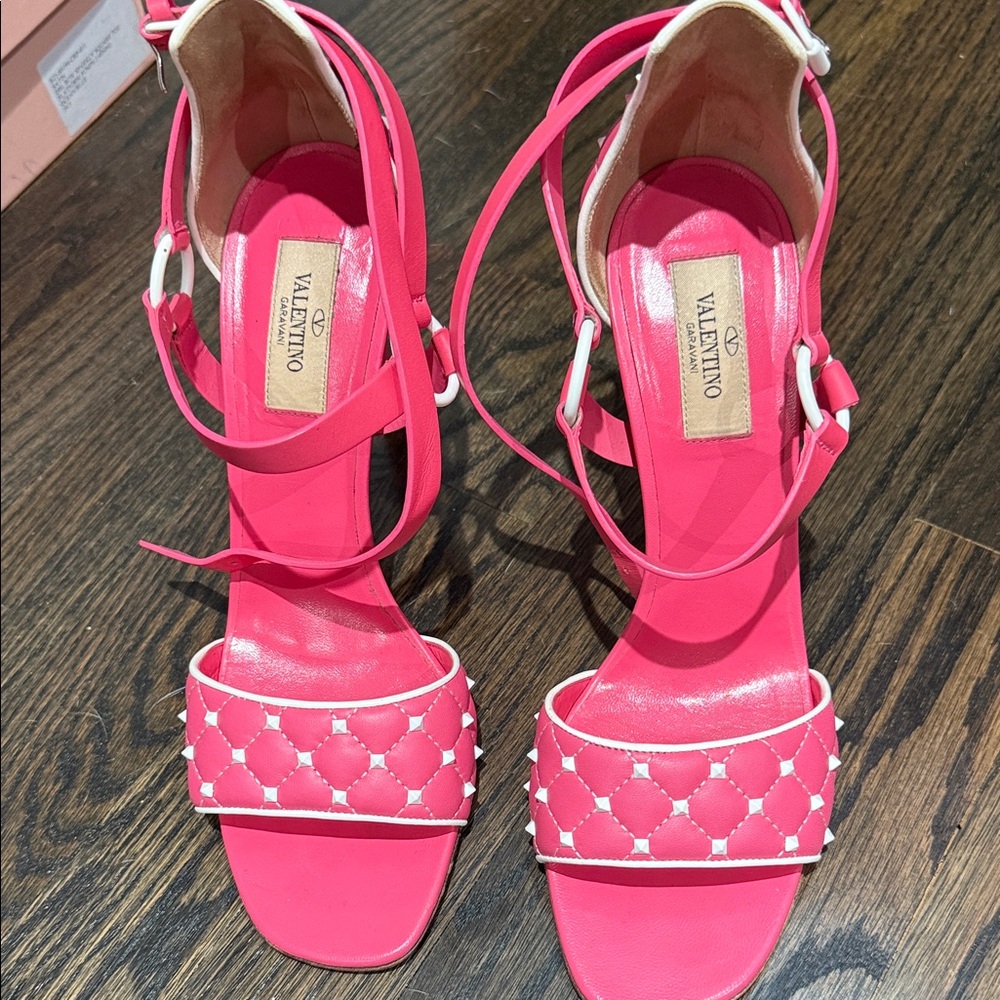 Valentino Vibrant Pink Strappy Sandals